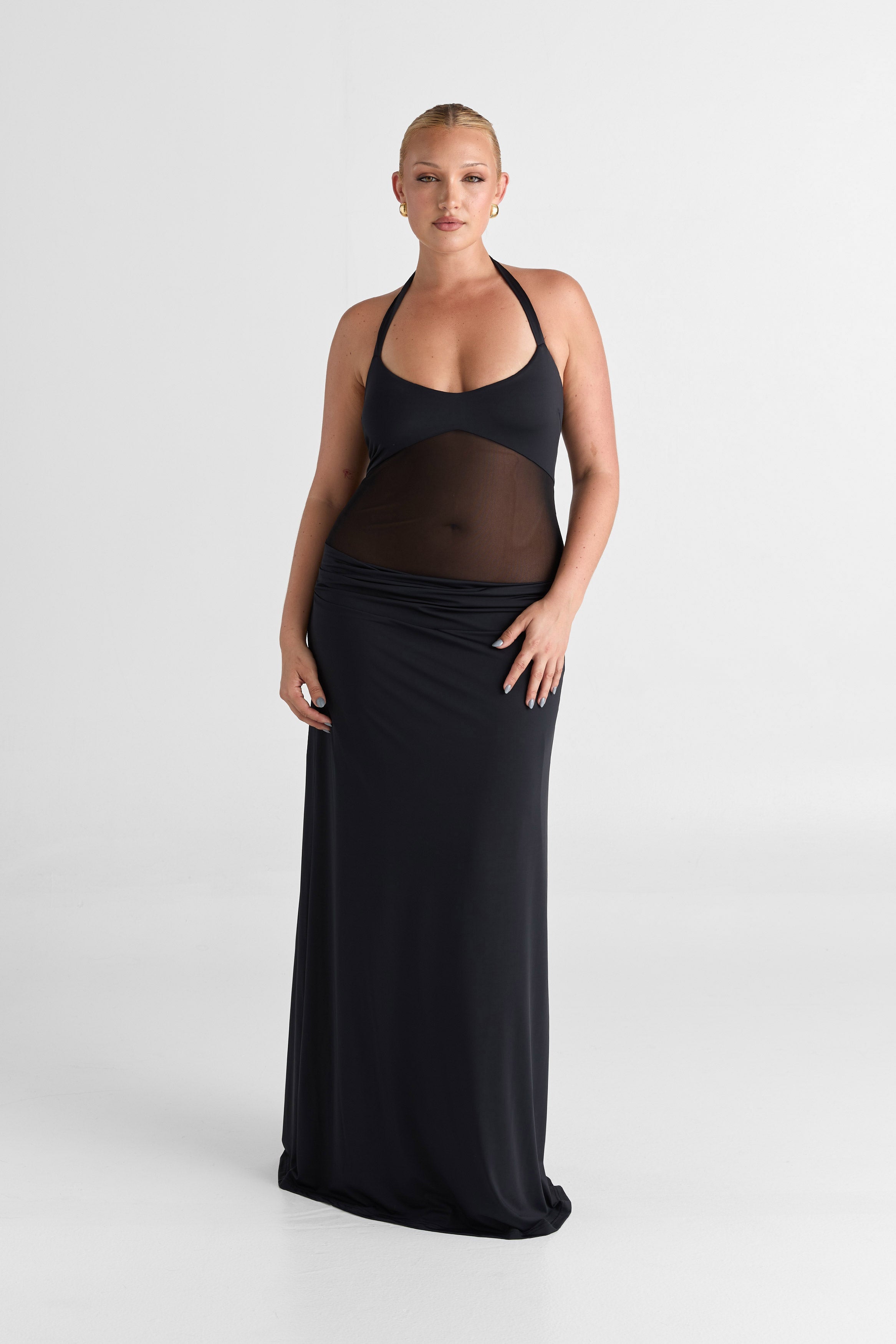 Robe Maxi Sari Noire