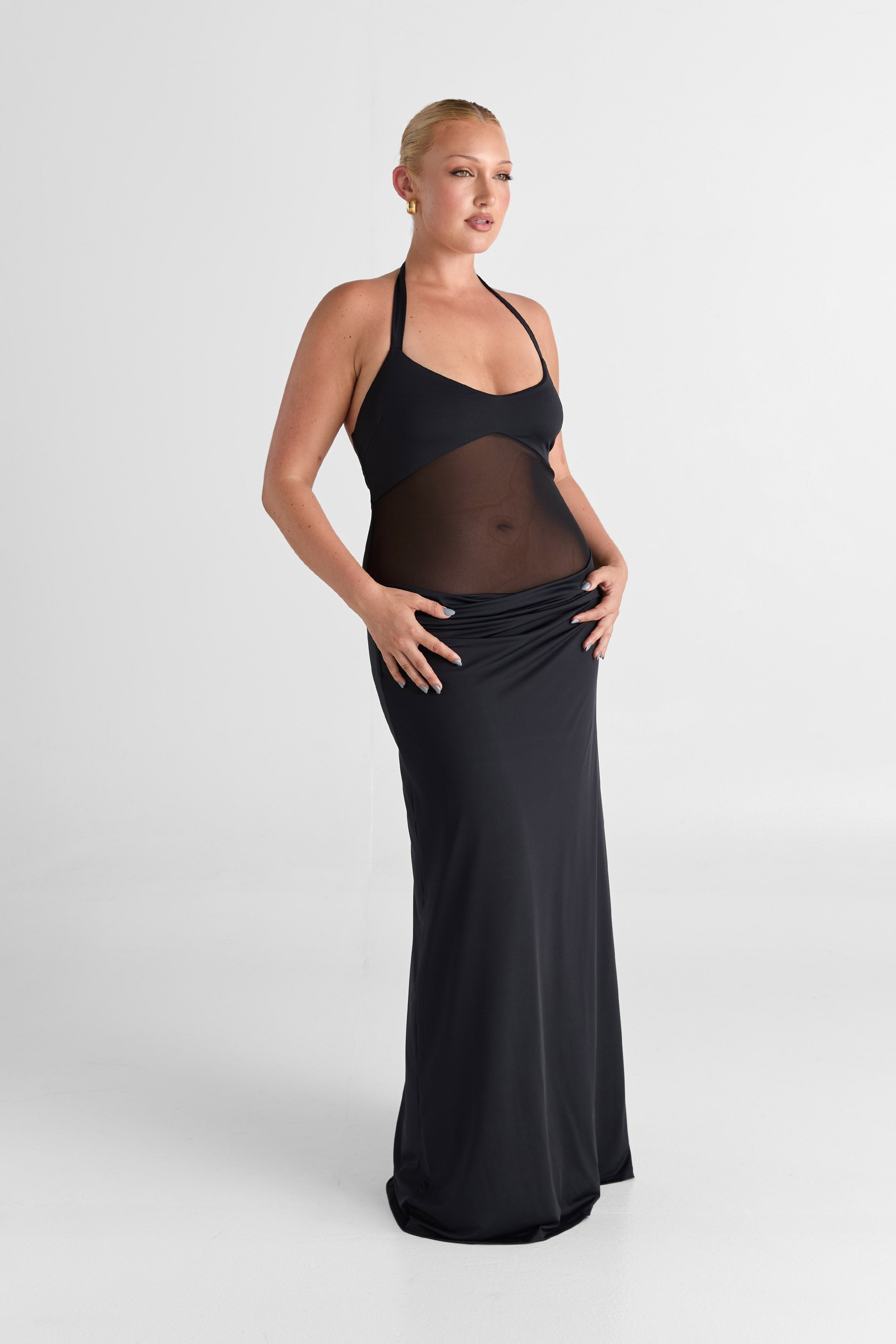 Robe Maxi Sari Noire