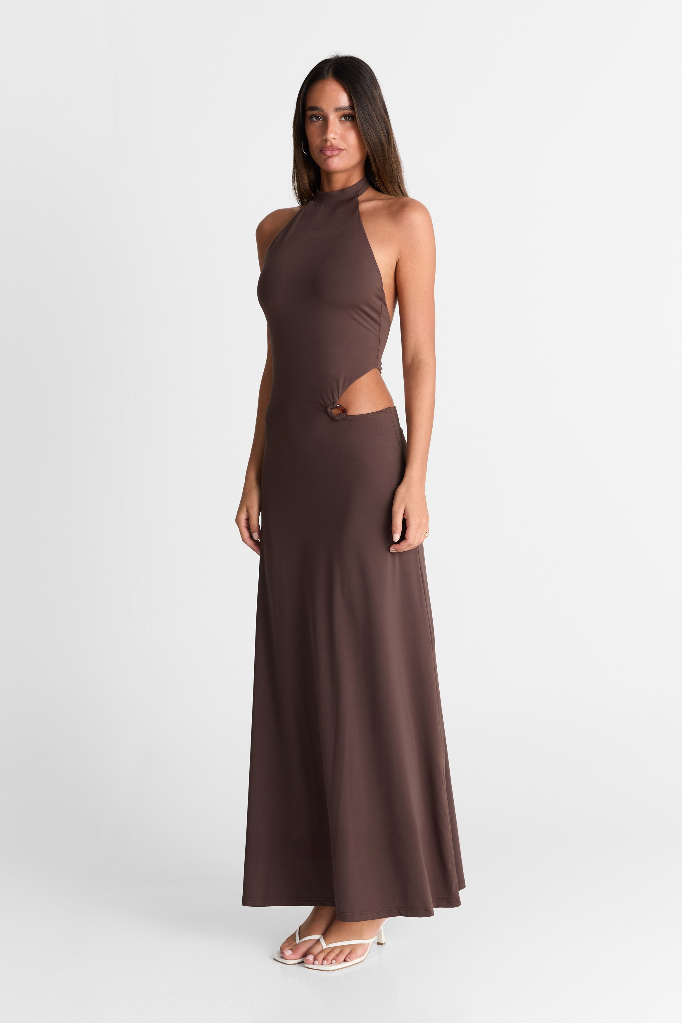 Robe Maxi Chocolat Aurora