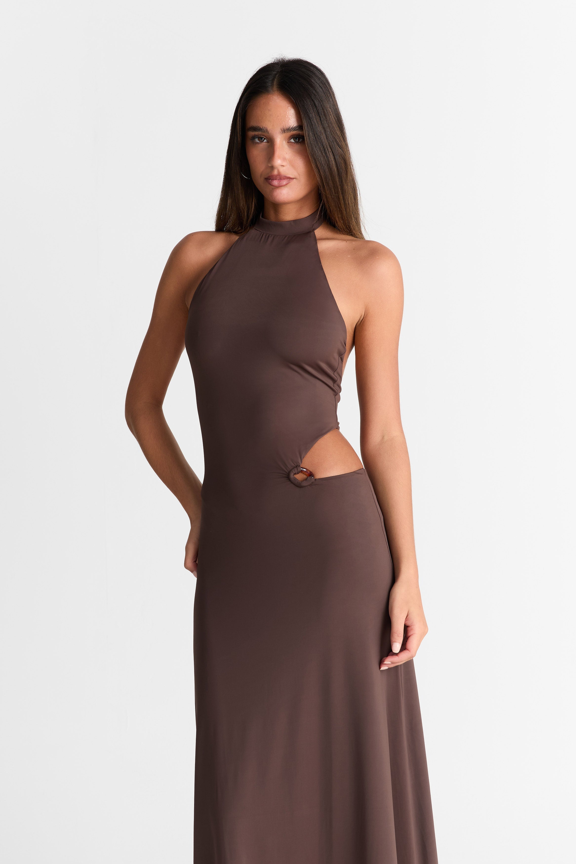 Robe Maxi Chocolat Aurora