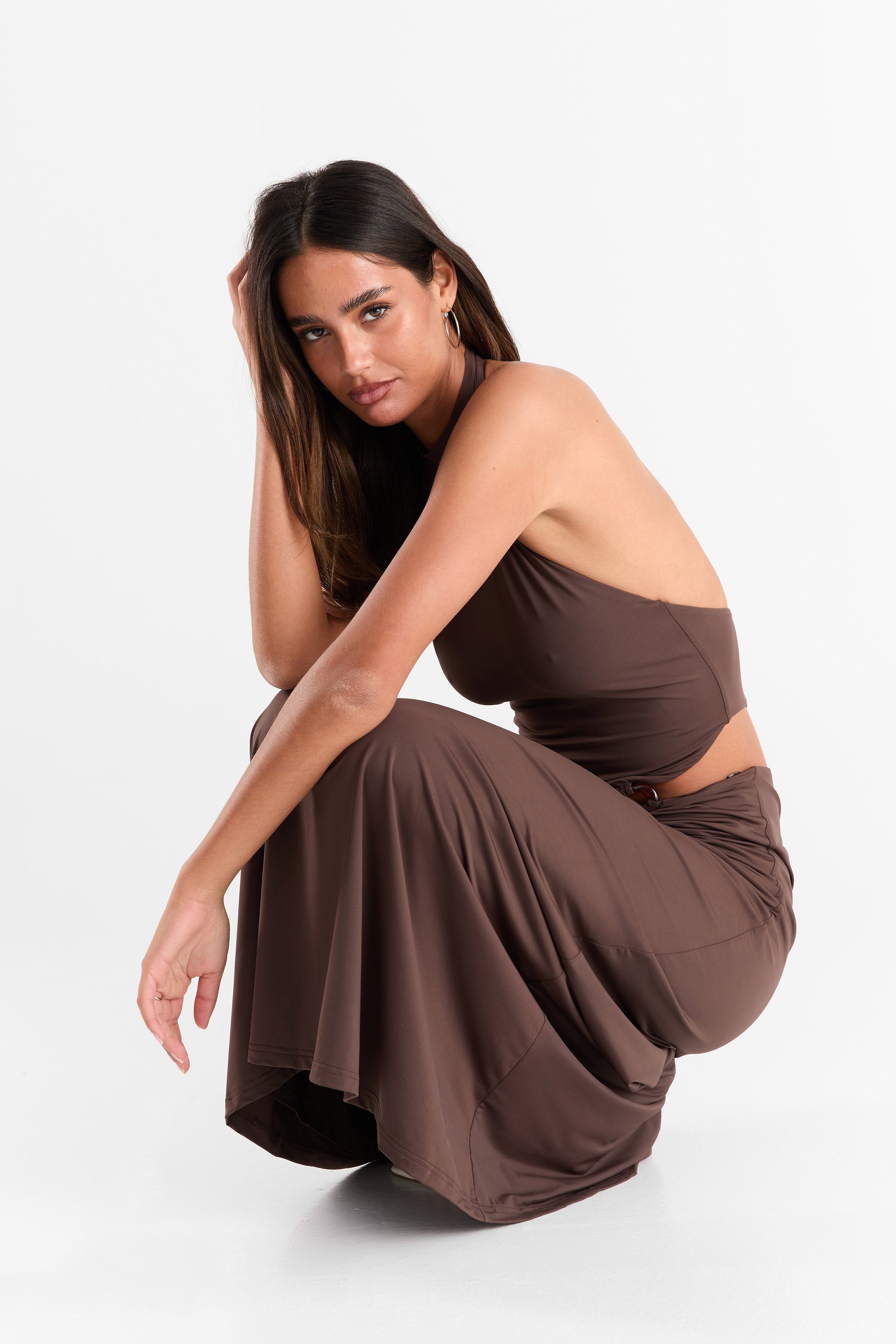Robe Maxi Chocolat Aurora