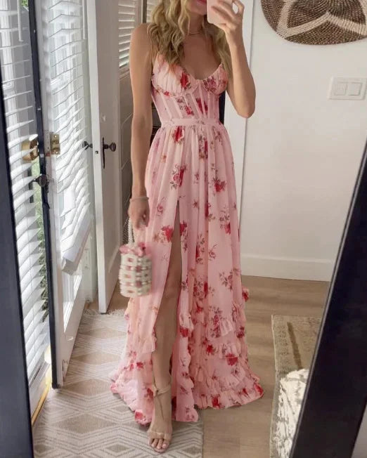 Sonja | Robe midi à motifs floraux