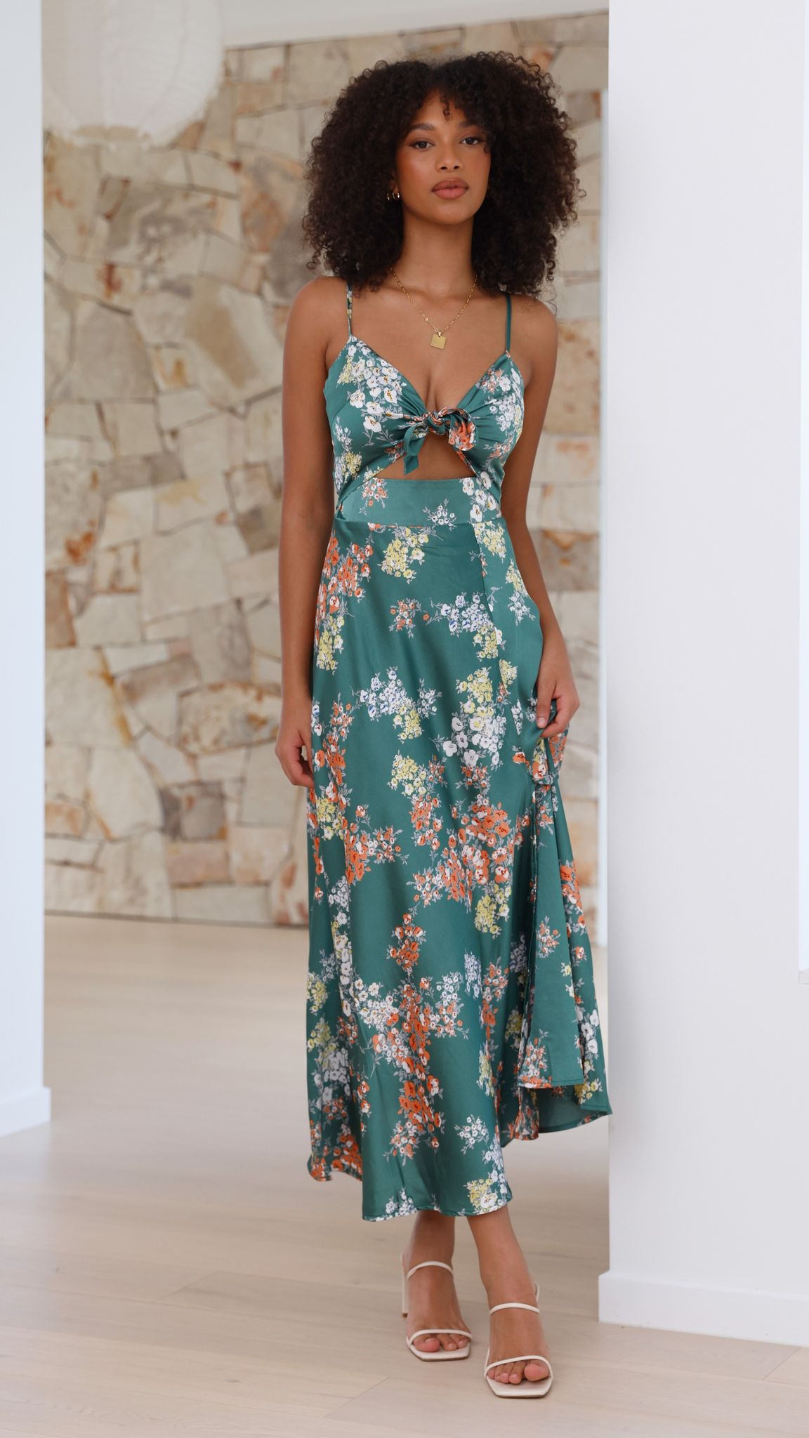 Flora | Robe midi romantique avec imprimé floral