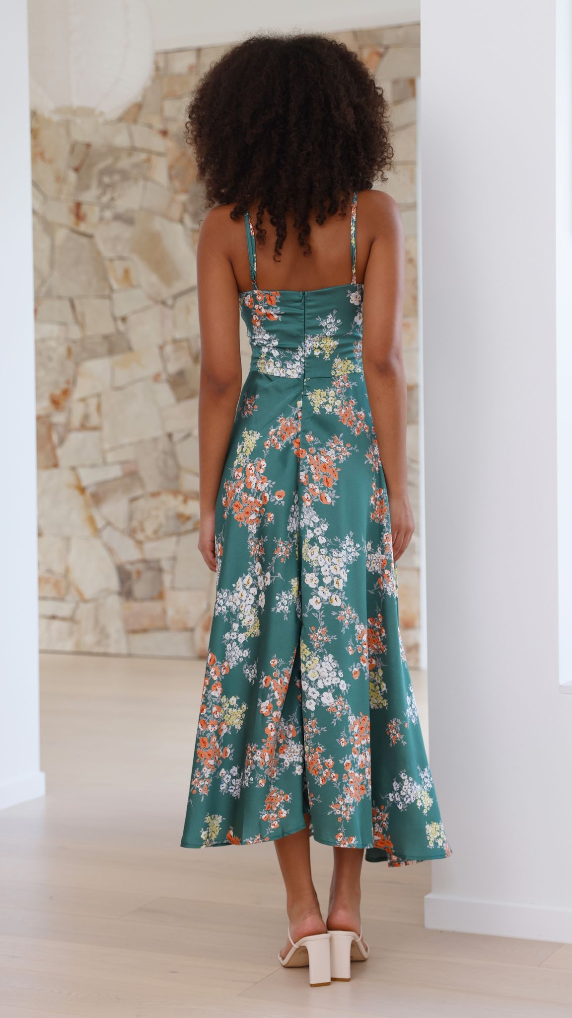 Flora | Robe midi romantique avec imprimé floral