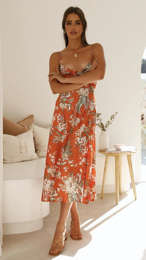 Flora | Robe midi romantique avec imprimé floral