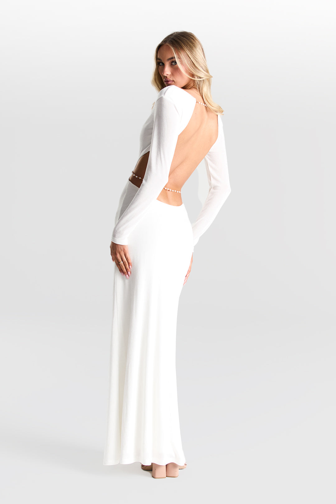Robe Athena en Perle Blanche