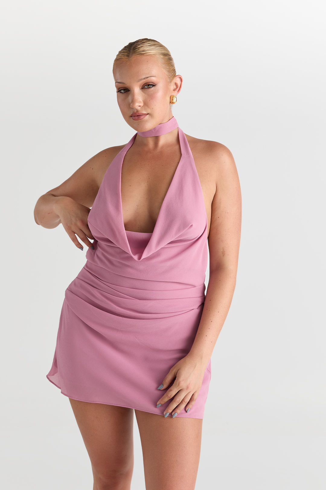 Robe Mini Faye en Rose