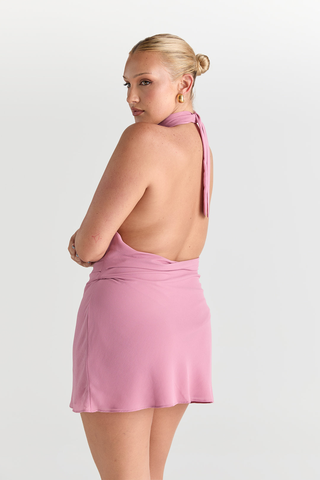 Robe Mini Faye en Rose
