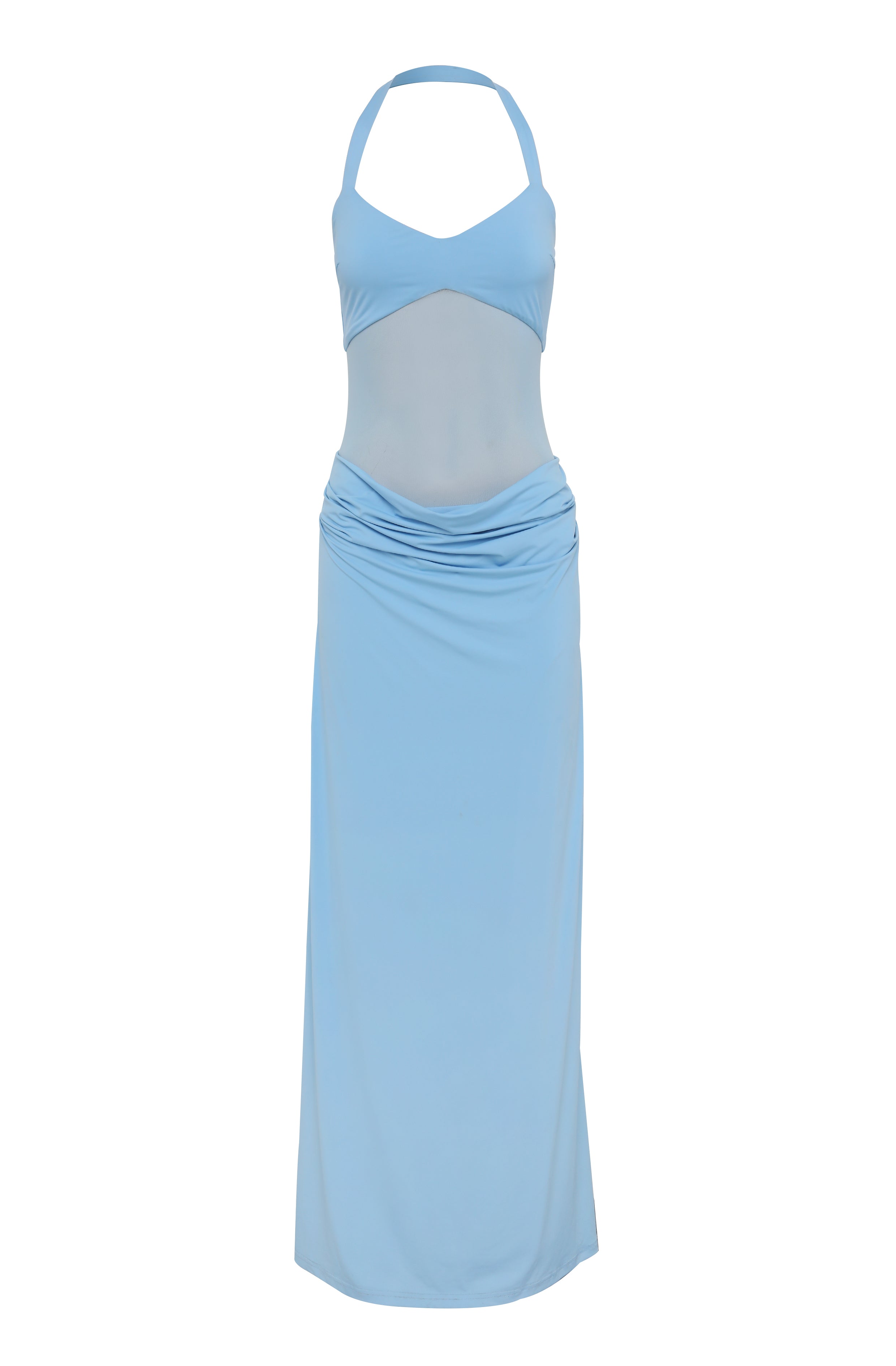 Robe Maxi Sariya Bleu Ciel Élégante