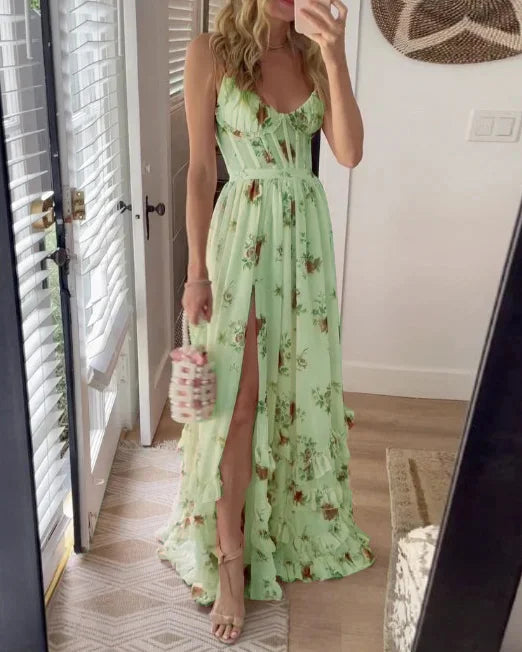 Sonja | Robe midi à motifs floraux