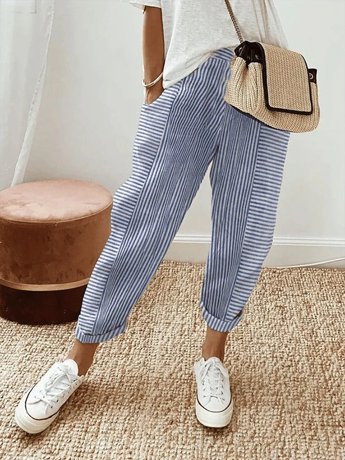 Lore | Pantalons rayés confortables