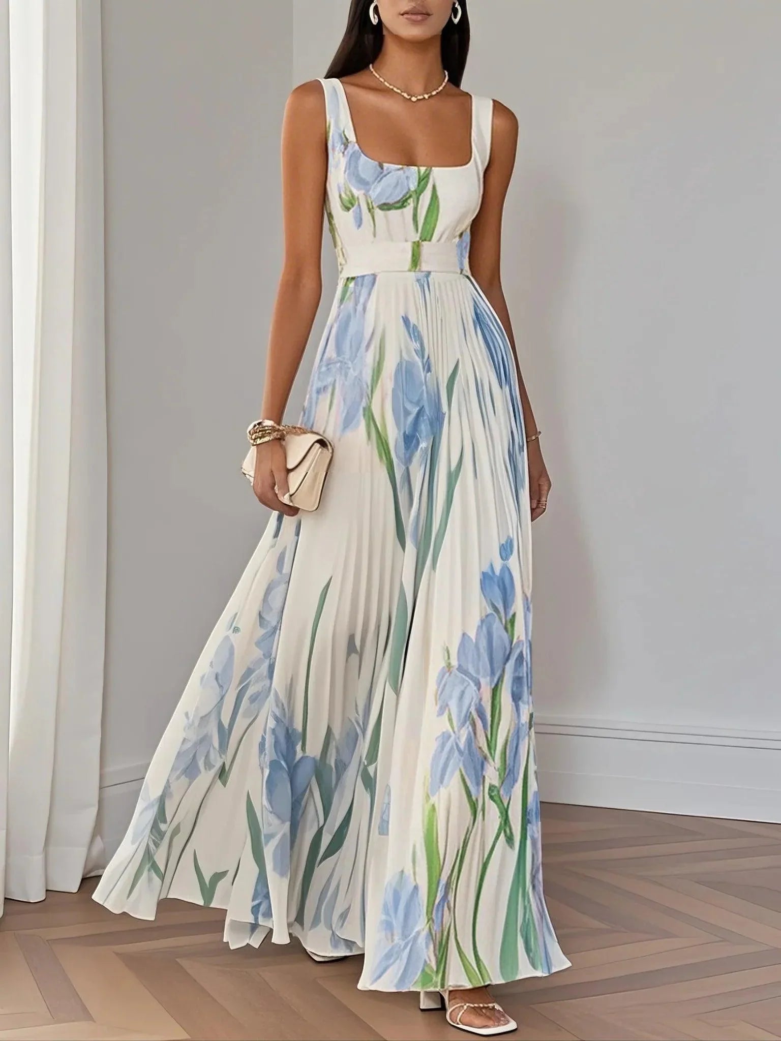Liviana | Robe Maxi Plissée