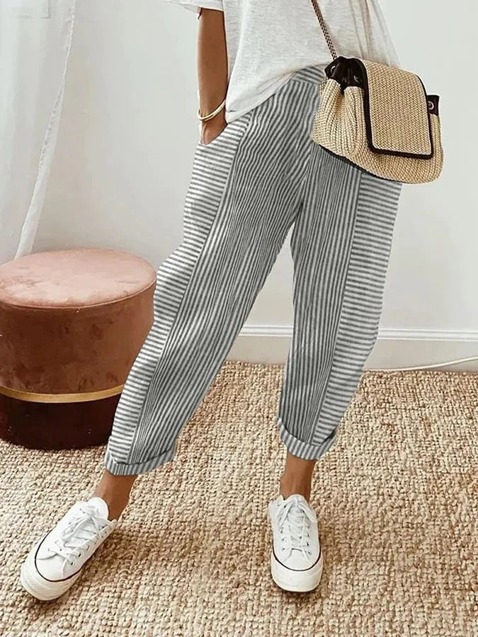 Lore | Pantalons rayés confortables