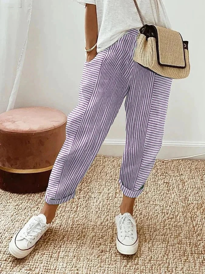Lore | Pantalons rayés confortables