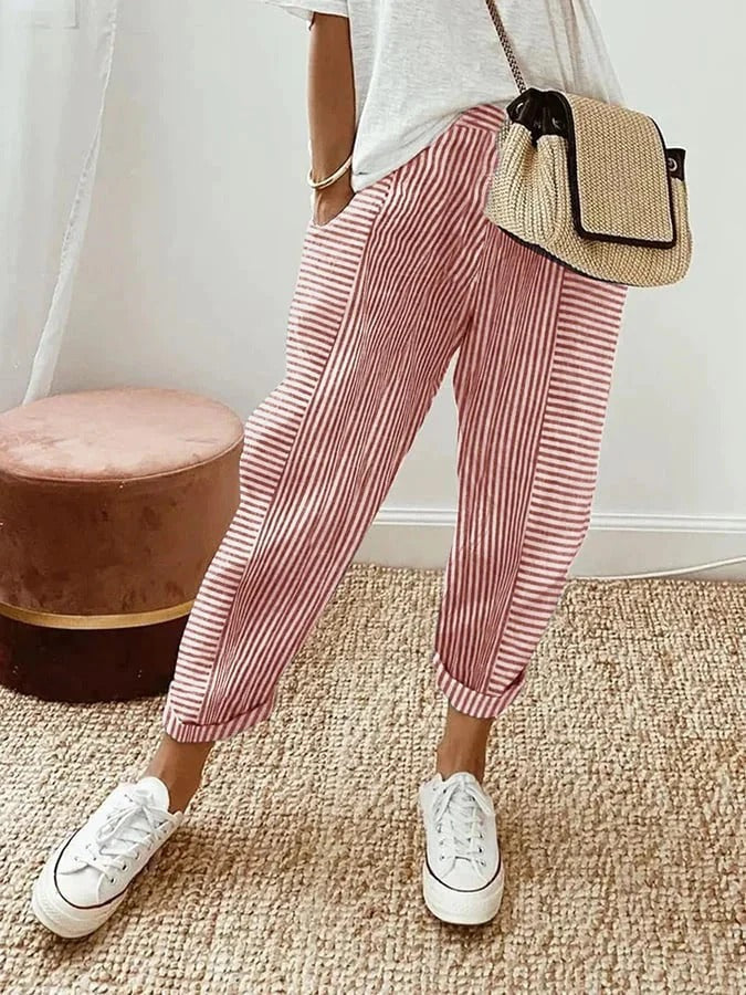 Lore | Pantalons rayés confortables